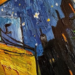 Handpainted Oil Reproduction “ Cafe Terrace At Night „
