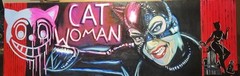 Original Acrylic Painting w/glow paint of Catwoman. ( Michelle Pfeiffer)