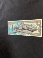 Great White Shark 2 Dollar Bill painting tattoo art Graffiti Art Street Art