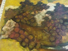 Original ROSE SUSLOVICH ART: BOWL OF PURPLE GRAPES, Signed, 18×24″, on board