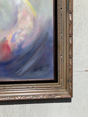 Roni Shermon Ramos (Signed: Roni), 1986 Abstract Painting on Canvas, Well Framed