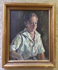 Charles Garfield Tracy (American, 1881-1955) 1934 Portrait- Oil On Masonite- LDS