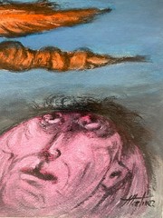 Original Painting Manuel Martínez José Manuel Martínez Peña Mexico Figural VTG