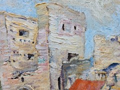 No.: 1211 expressionism oil painting artwork frame painting oil painting city