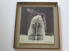 CHUNG JI LEE PAINTING KOREAN CHINESE MODERNIST ABSTRACT EXPRESSIONISM RARE 1978