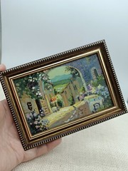 Oil painting Original art Cityscape 4 x 6 inches