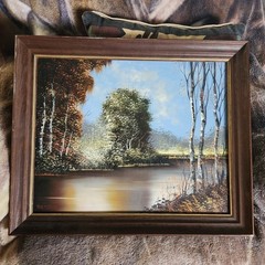 Vtg H.G. Westlund Signed Oil Painting Bayou New Orleans LA Swamp Landscape