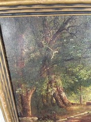 Antique Henry Moore Welsh Man Lake Landscape Oil Painting 19th Century English