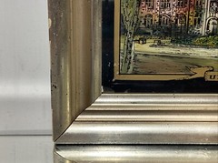 VTG. Reverse Painting on Glass of University of Michigan