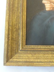 Oil painting Russian style by Alexei Harlamoff Size is 10.25H x 8.25L inches