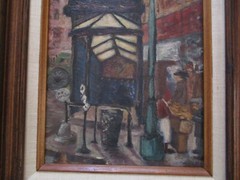 ANTIQUE AMERICAN REGIONALSIM PAINTING EXHIBITED IMPRESSIONIST WPA STYLE ERA OLD