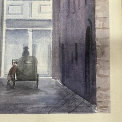 Italian Water Color Painting Florence 9”x5.5”