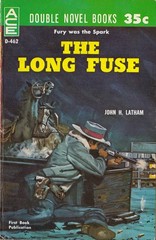 Vintage Western Pulp ACE D-462 The Long Fuse Original Book Cover Art USA 1960
