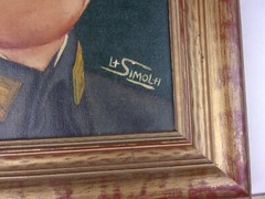 FDR Churchill Stalin Chang Kai-Shek WWII Lot of 4 oil paintings 1948 J. Lombardi