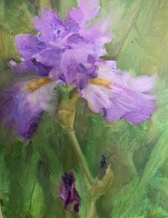 Painting impressionist realism blue Bird eggs Margaret Aycock Original Art