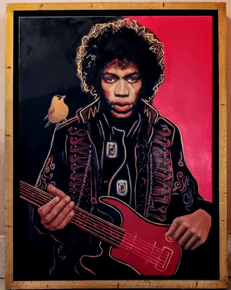 Jimi Hendrix – Original Oil Painting By Tommy Thompson