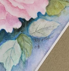 Marge Breth Original Watercolor Painting Alpine Rose Wild Daisy Victor Colorado