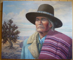 M. KOVARS VINTAGE SOUTHWESTERN Grand Canyon Landscape NATIVE COLORISM OIL SIGNED