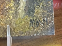 Small Vintage French Original Oil Painting on Board Signed 8 3/4” x 6 1/4”