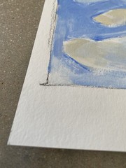 Original Acrylic Painting Cloud Study Blue Skies Collect Signed Fine Art