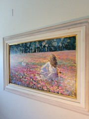 NO SHIPPING*Stunning 3×4 feet impressionistic oil on canvas painting SIGNATURE ?