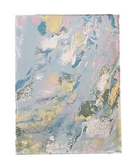 Acrylic Pour Painting Abstract White Blue Green Pink 8×10 Unframed OOAK Gift