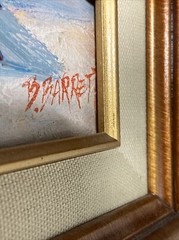 VTG Oil on Canvas Signed B Barrett Impressionist Coastal Landscape