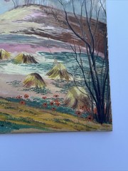 ANTIQUE WPA ERA PAINTING FARM FARMING FARMER HAY RIDE LISTED FAMOUS ALEXANDER