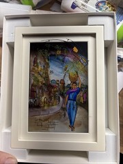 Jean Pierre Weill Vitreography 3D Painting on Glass „RUTH“ Signed Framed (Boxed)