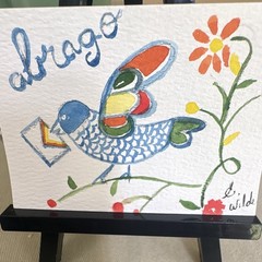 ACEO “Embrace” Watercolor & Ink on Paper 2026