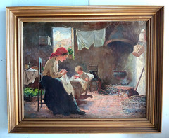 Listed Hungarian Artist – Witman E. Vizkeleti (1882-1962) O/C 27″x21.5″. Signed