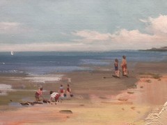 Beach View,Ocean,Original Oil Painting by Jason, 122 x 61 cm