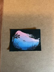 ACEO ATC original landscape 2.5 x 3.5 Mini Painting Brush Swipe Collection