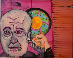 Burt Young, „Q-tip“- Original Oil Painting. Private Collection 24”H X 30”W