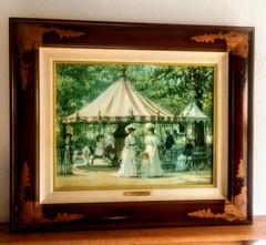 „Summer Carousel“ Alan Maley Print On Canvas Signed/Numbered, Lim Ed, COA Framed
