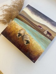 Scotland Painting sheep Original Art Scotland Landscape artwork Scottish Hills