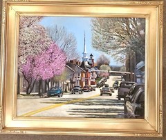 Original oil painting FUNKSTOWN, MD David Zimmerman Washington County framed