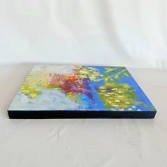 Original Abstract Art Acrylic Painting Floral Tracy Eau Claire Wood Panel 8×10″B