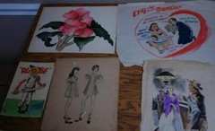 Lot of Humorous 1940’s or 50’s Era Illustration Art by Ethel Kaiser & Alex Orr
