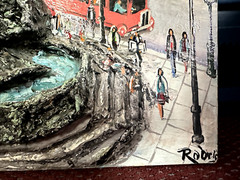 Alvaro Rodriguez 3D Oil Painting LONDON PICCADILLY CIRCUS Signed Rodrig 20”x 30”