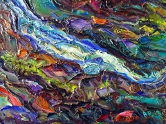 DOG IN THE WILD Arthur Robins Original Oil Surreal Abstract Fantasy Landscape
