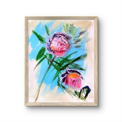 Abstract Pop Art Canvas Painting Modern Design 9×12 Paper