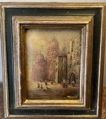 VINTAGE SIGNED MINIATURE ORIGINAL OIL PAINTING