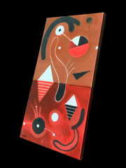 A Fusion of Styles Original acrylic painting on canvas FREE SHIPPING 8″ x 16″
