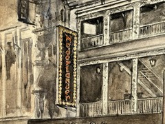 70s New York City NYC Street Scene Painting Nederlander Theatre Broadway W41st