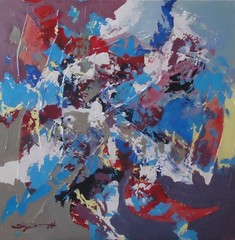 Original Painting on stretched canvas „Textured Task“ 24x24x1.5″ Steve Graff