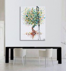 Tree 40″, Original oil painting on canvas, Luxury thick layers, tree of Life