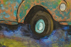 Truck Old Original Giant Canvas Painting 84”X62” (7 Foot) Abstract Modern XL