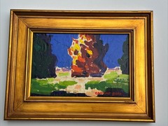 CONRAD BUFF PAINTING LANDSCAPE MODERNIST EXPRESSIONIST LISTED FAMOUS SMALL GEM