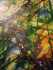 Original Abstract Art Lines & Sparkles New Unique Framed/Unframed 5″ x 7″